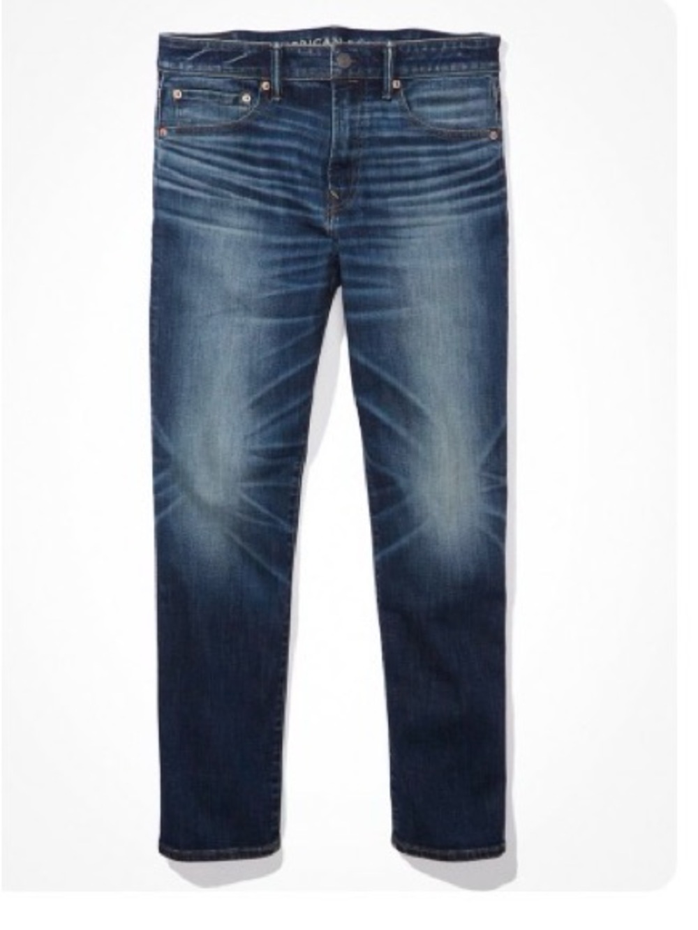 NWTS American Eagle Outfitters Men’s Slim Straight Jeans in Dark Blue Fade